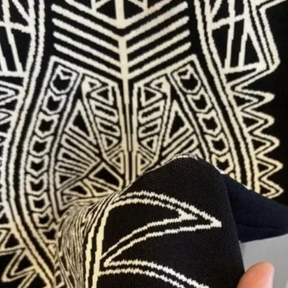 NWOT! Arden B Geometric Print Jacquard Sweater Bodycon Dress – RETRO 90's SM $99 - Picture 6 of 8